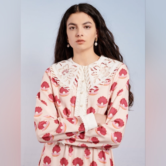 Sister Jane Pure Pearls Midi Dress - Veiled Rose - Picture 4 of 10